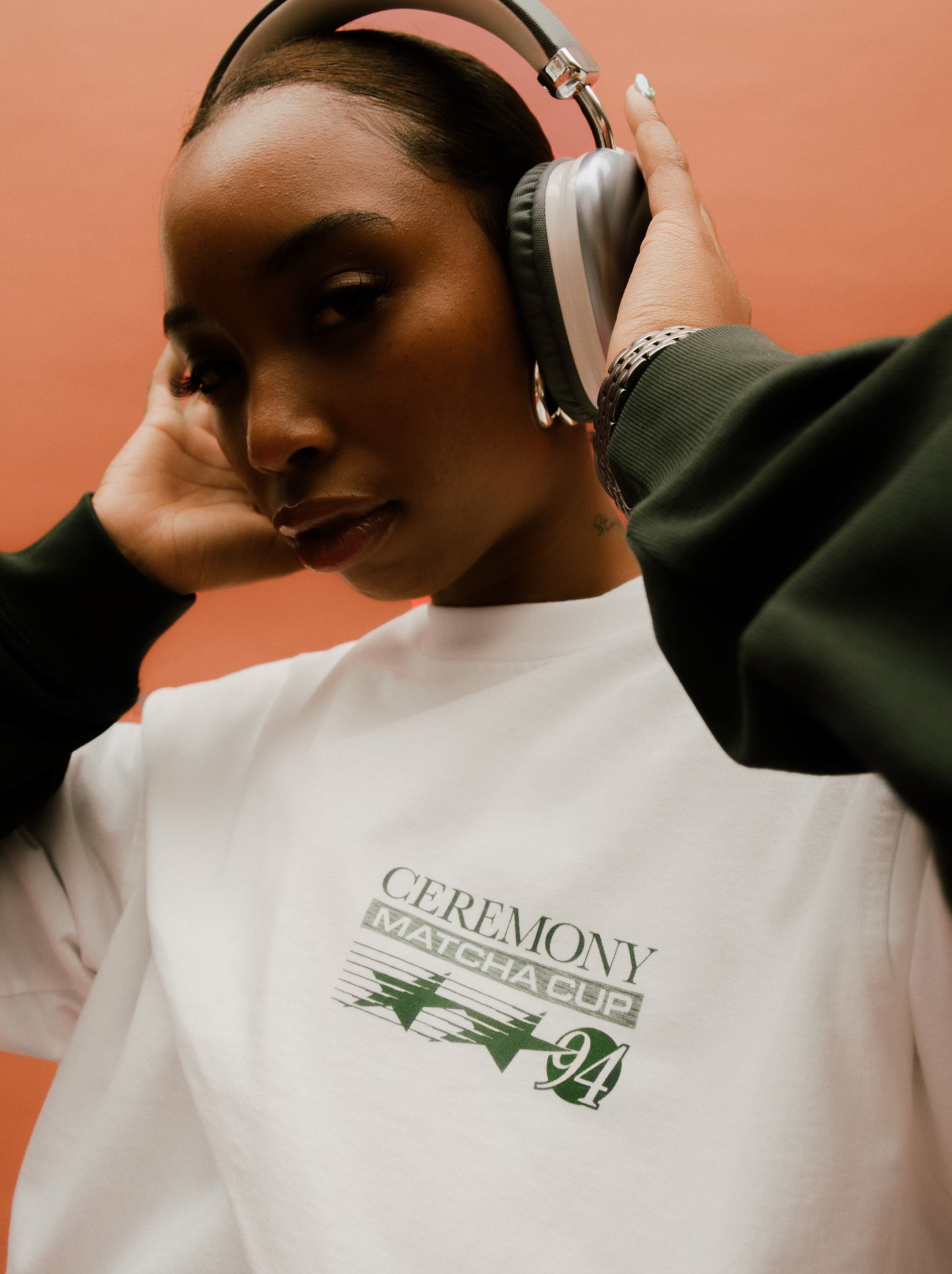 Matcha Cup Tee Evergreen